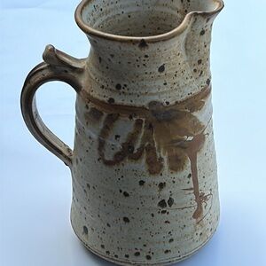 Artist Signed Studio Art Pottery Pitcher.